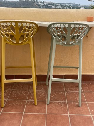 Pack 2 taburetes altos exterior