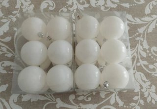Bolas de Navidad Blancas (24 unidades)