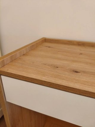 Mesa escritorio moderna madera y blanco