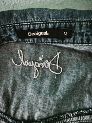 Chaleco Desigual Denim con Estampado Étnico