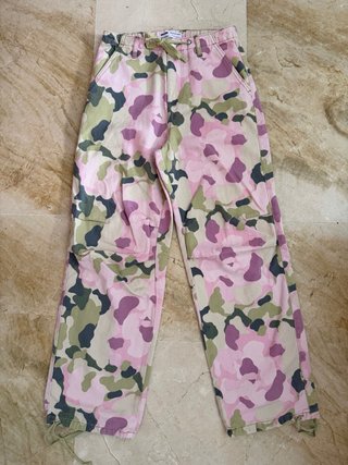 Pantalón Parachute Militar Camuflaje Rosa