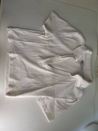 Top corto Zara blanco