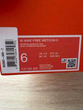 Nike Metcon Free Talla 36.5