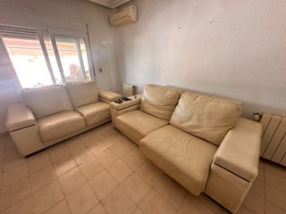 2 Sofás de Piel Beige