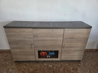 Aparador Comedor Madera y Cristal