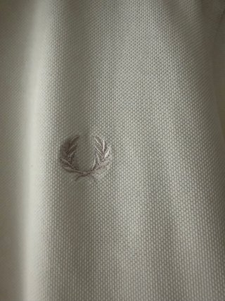 Camiseta Polo Fred Perry Blanca y Azul XL Slim Fit