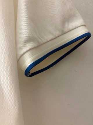 Camiseta Polo Fred Perry Blanca y Azul XL Slim Fit
