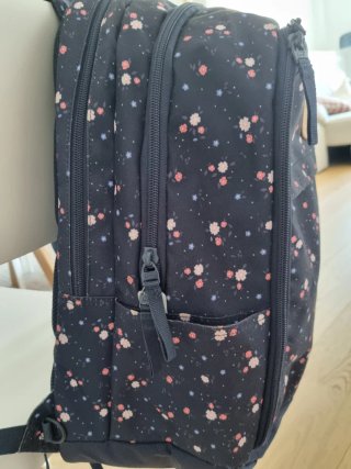 Mochila Beckmann floral azul marino