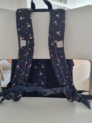 Mochila Beckmann floral azul marino