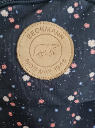 Mochila Beckmann floral azul marino
