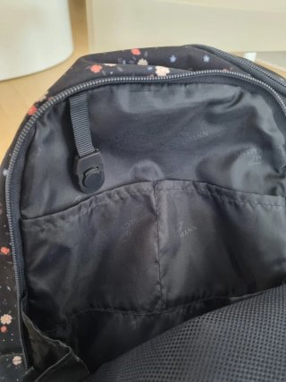 Mochila Beckmann floral azul marino