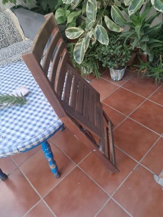 Sillas Plegables Madera Exterior/Interior