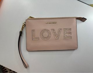Cartera Michael Kors LOVE Rosa y Dorada