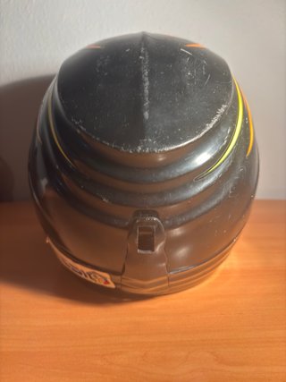Casco Moto/Bici Negro y Naranja