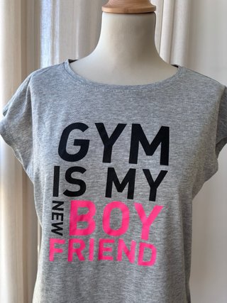 Camiseta Adidas Gris Talla M Gym is my boyfriend