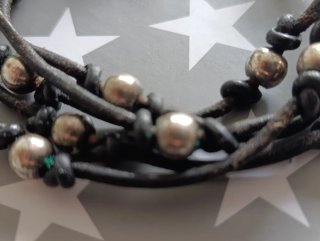 Pulsera Cuero y Plata