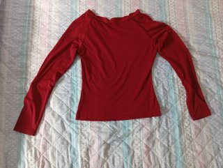 Camiseta Shein Roja Manga Larga