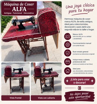 Máquina de Coser Alfa Antigua