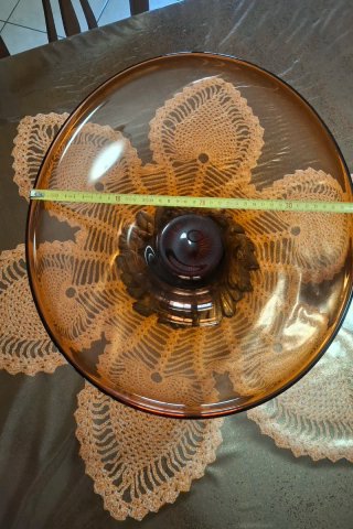 Vaso Vetro Murano Base Resina Uva