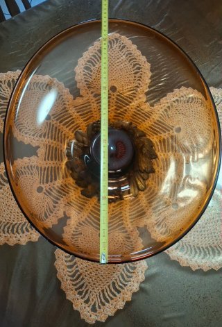 Vaso Vetro Murano Base Resina Uva