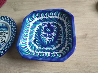 Plato y fuente cerámica Granadina