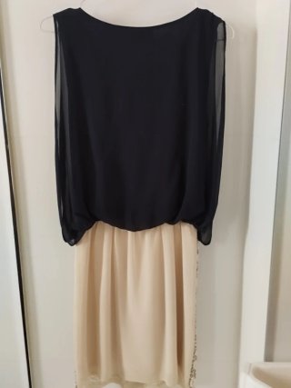 Vestido LACE & BEADS Negro/Beige Talla S