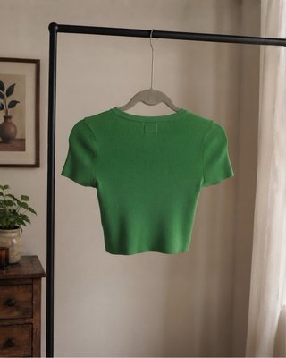 Camiseta Zara verde talla S