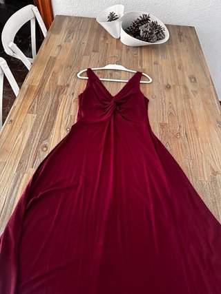 Vestido largo tirantes vino