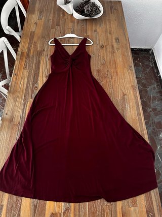 Vestido largo tirantes vino