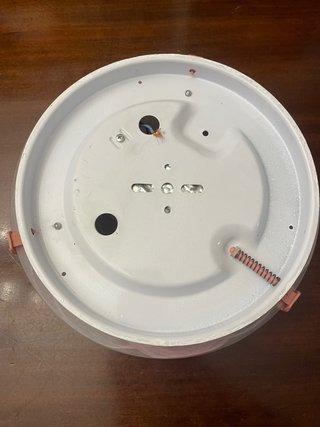 Coppia plafoniere vetro rosa e bianco