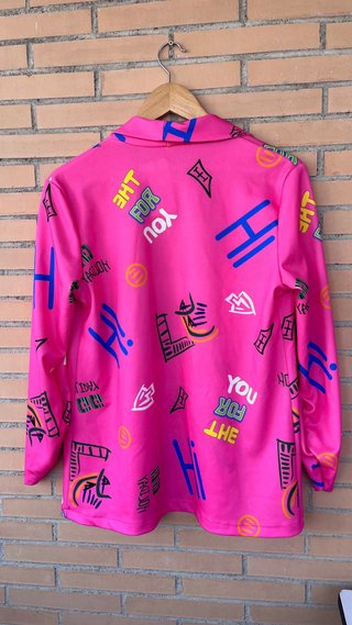 Blazer rosa estampado graffiti