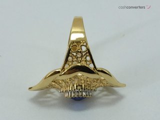 sortija oro 18k con piedra con circonita