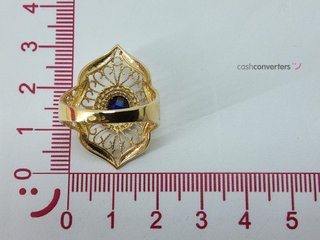 sortija oro 18k con piedra con circonita