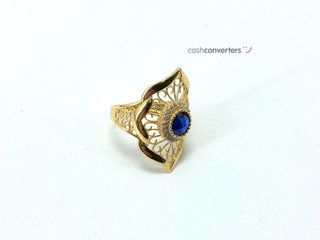 sortija oro 18k con piedra con circonita