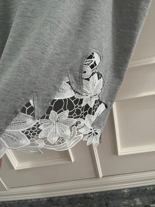 Conjunto falda y top gris talla XL