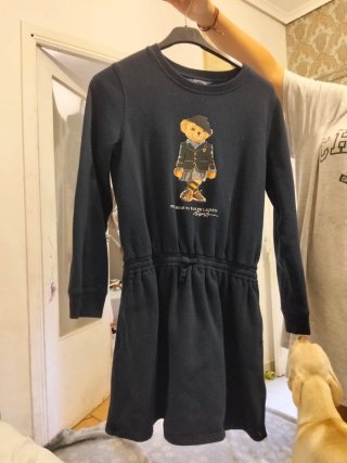 Vestido Polo Ralph Lauren Oso Azul talla 16
