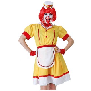 Disfraz Payasa Burguer Clown Talla Única S/M