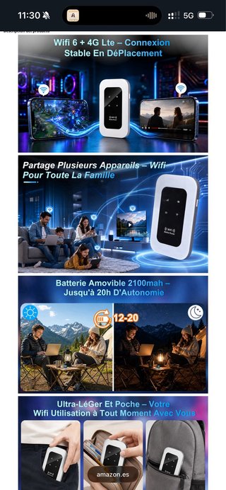 NUEVO! Router 4G WiFi 6 Portátil SIM Batería