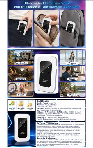 NUEVO! Router 4G WiFi 6 Portátil SIM Batería