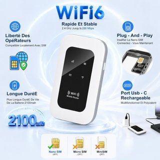 NUEVO! Router 4G WiFi 6 Portátil SIM Batería