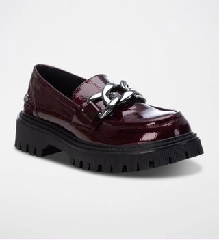 Mocasines Refresh Burdeos Charol Plataforma 41