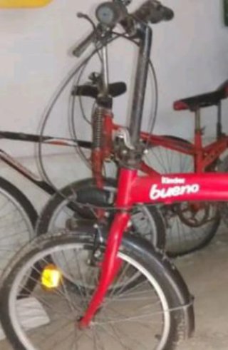 Bicicleta clásica Kinder Bueno Roja Plegable
