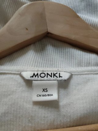 Jersey MONKI blanco manga larga fruncido XS