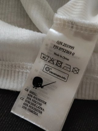 Jersey MONKI blanco manga larga fruncido XS