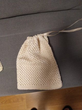 Bolsas de ganchillo beige