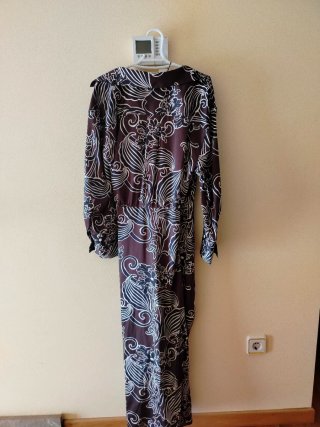 Vestido Zara Marrón Estampado Talla M