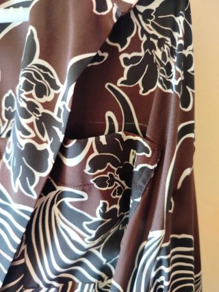 Vestido Zara Marrón Estampado Talla M
