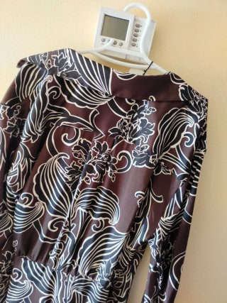 Vestido Zara Marrón Estampado Talla M