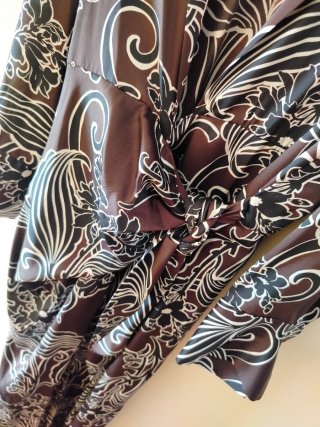 Vestido Zara Marrón Estampado Talla M
