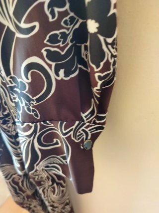 Vestido Zara Marrón Estampado Talla M